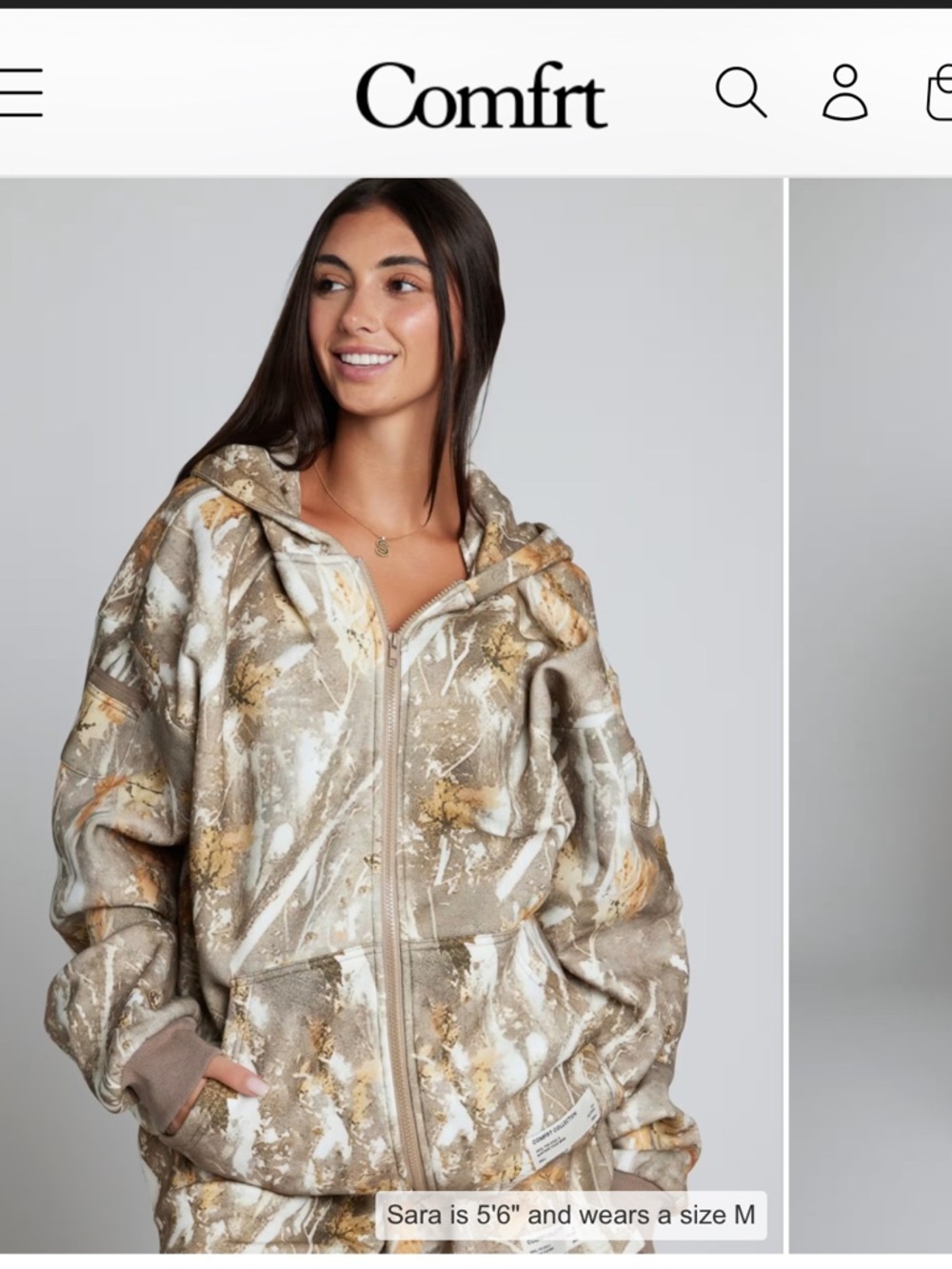 Comfrt Camo Zip Hoodie viral Adirondack